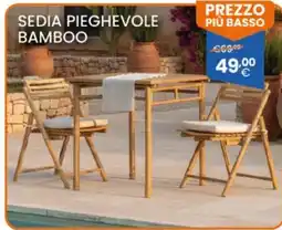 Brigros Sedia pieghevole bamboo offerta