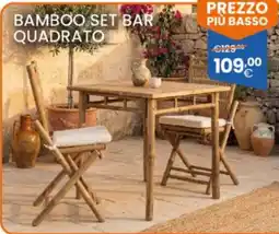 Brigros Bamboo set bar quadrato offerta