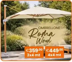 Brigros Ombrellone Roma Wood offerta