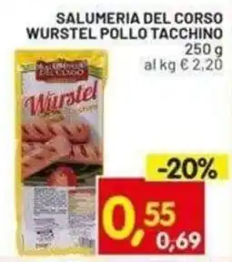 Centro Commerciale Discount Wurstel pollo tacchino offerta