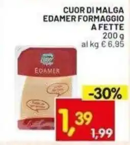 Centro Commerciale Discount Cuor di malga edamer formaggio a fette offerta