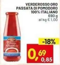 Centro Commerciale Discount Verderosso Oro Passata di Pomodoro offerta