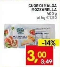 Centro Commerciale Discount Cuor di Malga Mozzarella offerta