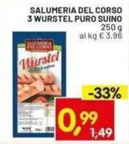 Centro Commerciale Discount Wurstel puro suino offerta