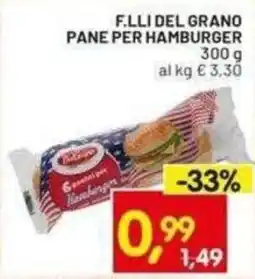 Centro Commerciale Discount Pane per hamburger F.lli del Grano offerta
