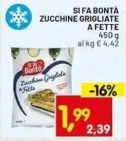 Centro Commerciale Discount Zucchine Grigliate a Fette Bontà offerta
