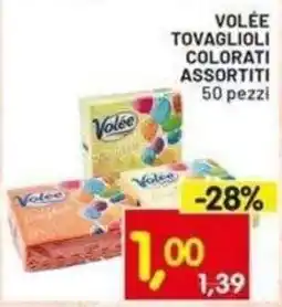 Centro Commerciale Discount Volée tovaglioli colorati assortiti offerta
