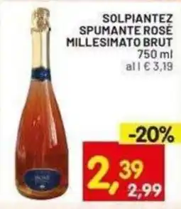 Centro Commerciale Discount Solpiantez spumante rose millesimato brut offerta