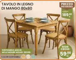 Brigros Tavolo in legno di mango offerta