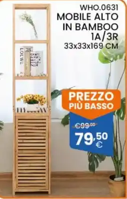 Brigros Mobile alto in bamboo offerta