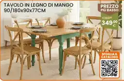 Brigros Tavolo in legno di mango offerta