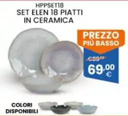 Brigros Set Elen 18 piatti in ceramica offerta