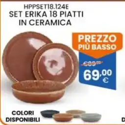 Brigros Set Erika 18 piatti in ceramica offerta