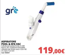Brico Io gre Aspiratore Pool & Spa Vac offerta