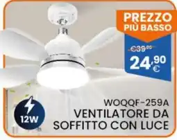 Brigros Ventilatore da soffitto con luce offerta