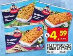 Centro Commerciale Discount Filetti merluzzo Findus gratinati assortiti offerta