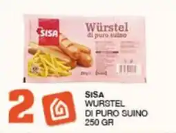 Quick Sisa Sisa wurstel di puro suino offerta