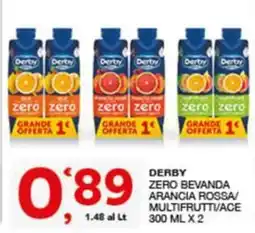 Quick Sisa Derby zero bevanda arancia rossa/multifrutti/ace offerta