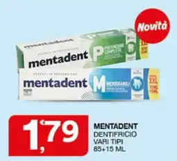 Quick Sisa Mentadent dentifricio offerta