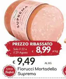 Carni e Affini Supermercati Fiorucci Mortadella Suprema offerta