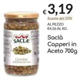 Carni e Affini Supermercati Sacla Capperi in Aceto offerta
