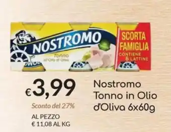 Carni e Affini Supermercati Nostromo Tonno in Olio d'Oliva offerta