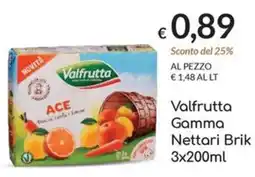Carni e Affini Supermercati Valfrutta Gamma Nettari Brik offerta