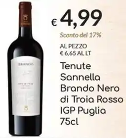 Carni e Affini Supermercati Tenute Sannella Brando Nero di Troia Rosso IGP Puglia offerta