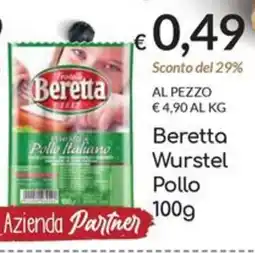 Carni e Affini Supermercati Beretta Wurstel Pollo offerta