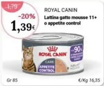 Royal Canin Lattina gatto mousse 11+ o appetite control