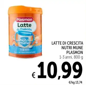 Spazio Conad Latte di crescita Nutri Mune Plasmon offerta