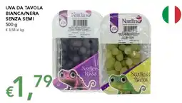 Migross Supermercati e Market Uva da tavola bianca/nera senza semi Nardino offerta