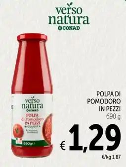 Spazio Conad Polpa di pomodoro verso natura offerta