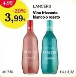 Re Mercato Lucrezia Lancers Vino frizzante bianco o rosato offerta