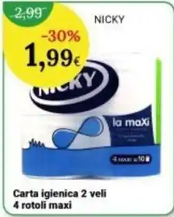 Re Mercato Lucrezia Carta igienica 2 veli 4 rotoli maxi offerta