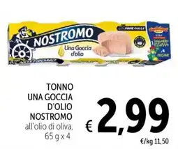 Spazio Conad Tonno una goccia d'olio nostromo offerta