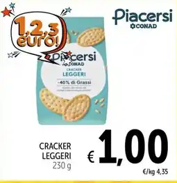 Spazio Conad Piacersi cracker leggeri offerta