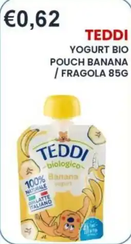 Caramico Teddi yogurt bio pouch banana offerta