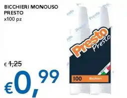 Migross Supermercati e Market Bicchieri monouso Presto offerta