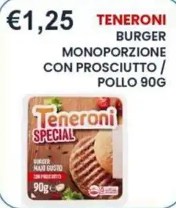 Caramico Teneroni burger offerta