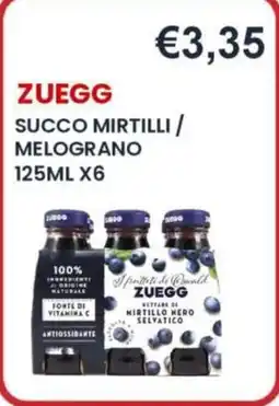 Caramico Zuegg succo mirtilli offerta