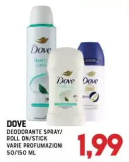Gran Risparmio Dove deodorante spray/roll on/stick offerta