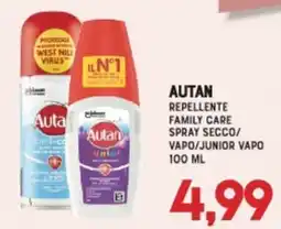 Gran Risparmio Autan repellente family care offerta