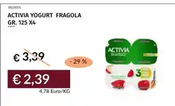 Prezzemolo e Vitale Activia yogurt fragola offerta