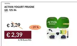 Prezzemolo e Vitale Activia yogurt prugne offerta