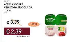 Prezzemolo e Vitale Activia yogurt vellutato fragola gr. offerta