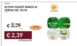 Prezzemolo e Vitale Activia yogurt bianco ai cereali offerta