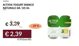 Prezzemolo e Vitale Activia yogurt bianco naturale offerta
