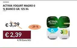 Prezzemolo e Vitale Activia yogurt magro 0% bianco offerta