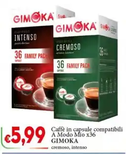 D'Italy Caffè in capsule compatibili A Modo Mio GIMOKA offerta